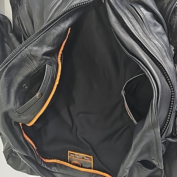 First Classics Black Leather Gear Men's Motorcycle Biker Jacket Size XL - Picture 11 of 16